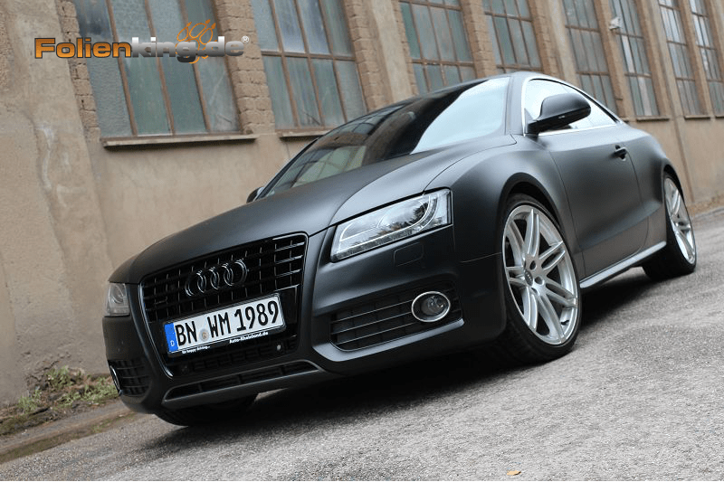 Audi A5 Coupe in schwarz matt - Folierung und Scheibentönung in Köln Bonn 