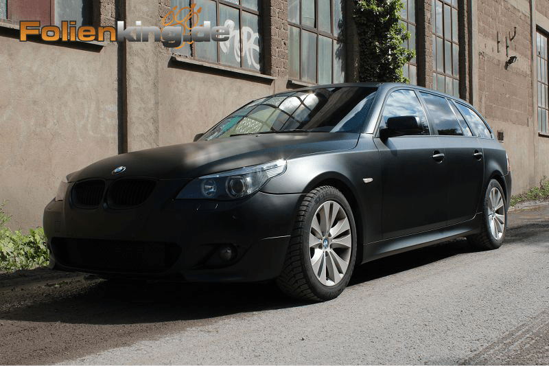 BMW E60: Vollfolierung in weiß seidenglanz - Folierung und Scheibentönung  in Köln Bonn 
