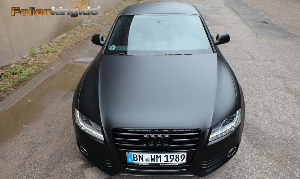 Audi A5 Coupe in schwarz matt - Folierung und Scheibentönung in Köln Bonn 